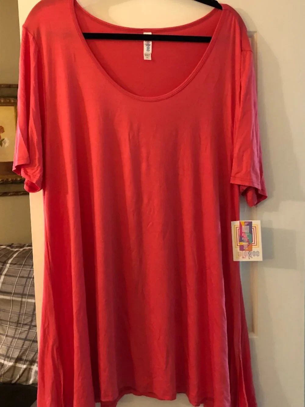 224 PEACH PERFECT TEE TUNIC 3X LULAROE NEW